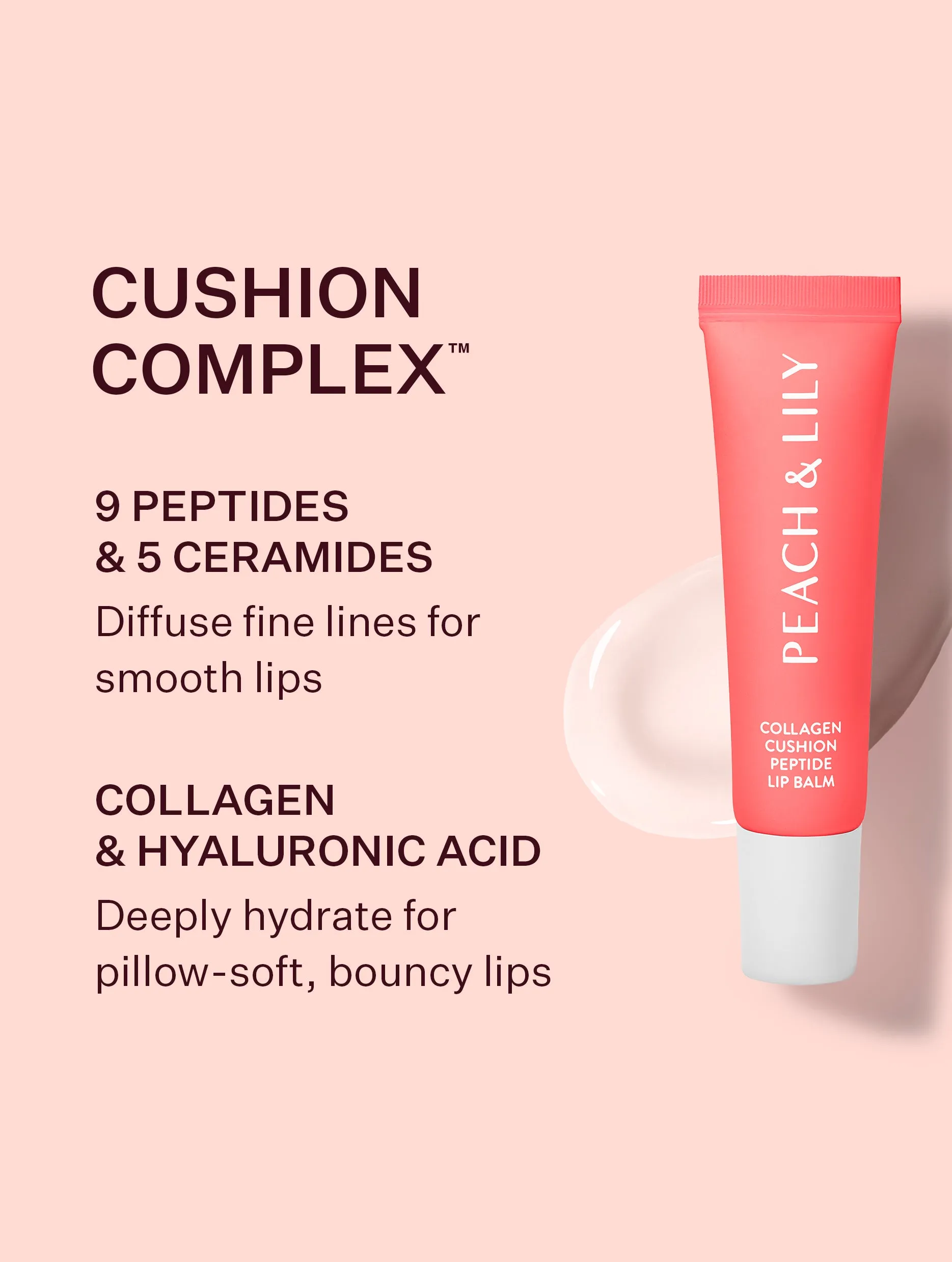 Collagen Cushion Peptide Lip Balm - Clear