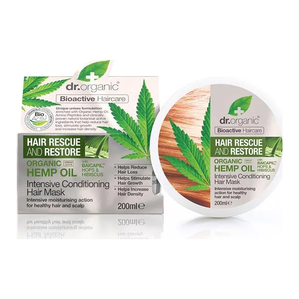 Dr Organic Hair Mask Intensive Conditioning Organic Hemp Oil