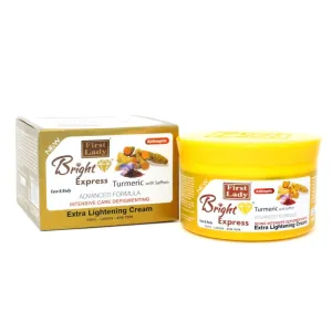 First Lady Bright Express Turmeric with Saffron  Extra Lightening Face & Body Cream Jar