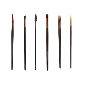 ÉLAN - Premium Professional Brow Brush Set (6 brushes, made from solid African Blackwood)