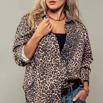 Leopard Print Work Jacket