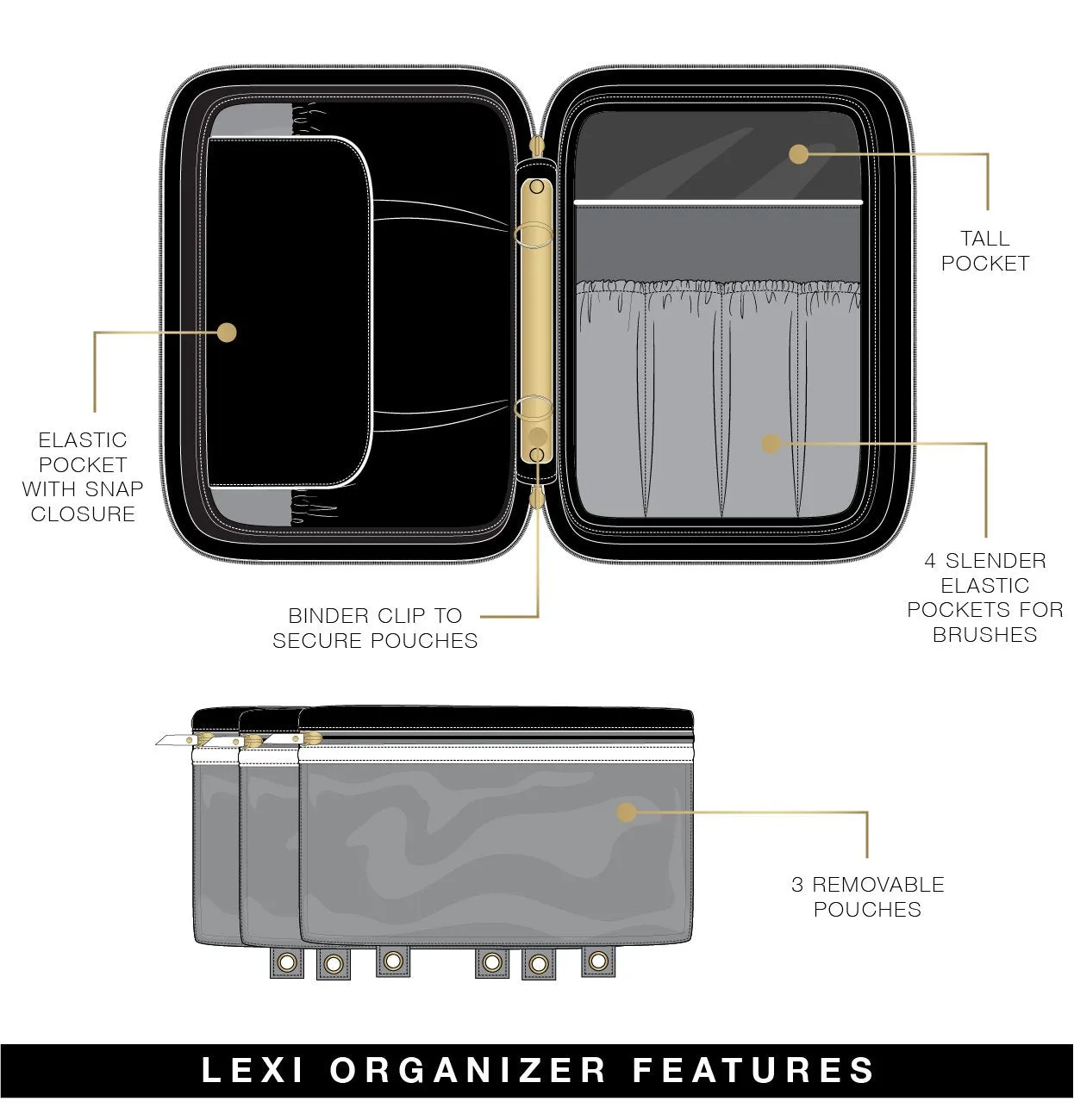 Lexi Travel Organizer - Natural Luster