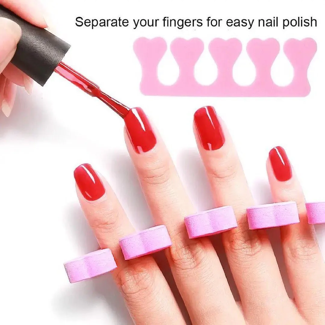 Nail Art Toe Separators Sponge Finger Dividers UV Gel Polish Beauty Tools