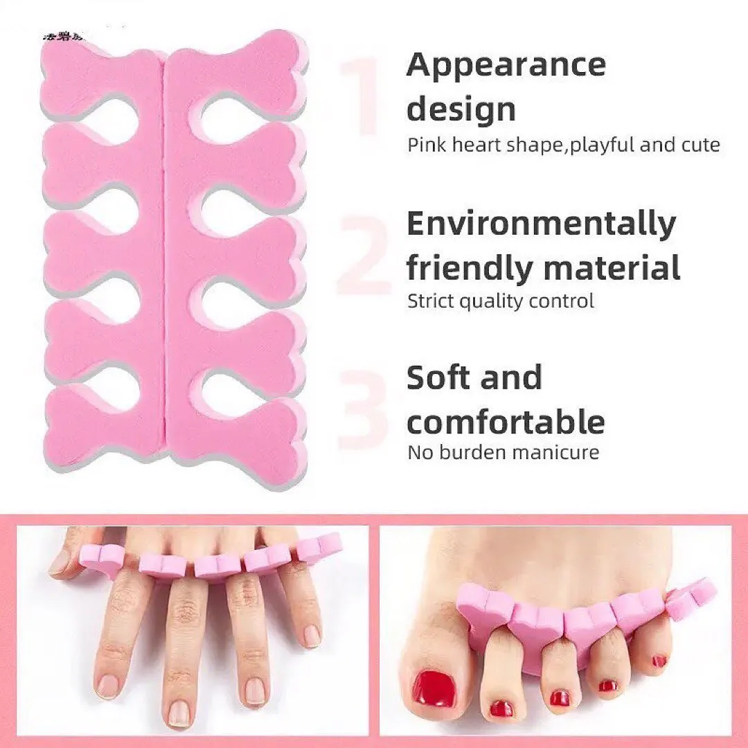 Nail Art Toe Separators Sponge Finger Dividers UV Gel Polish Beauty Tools