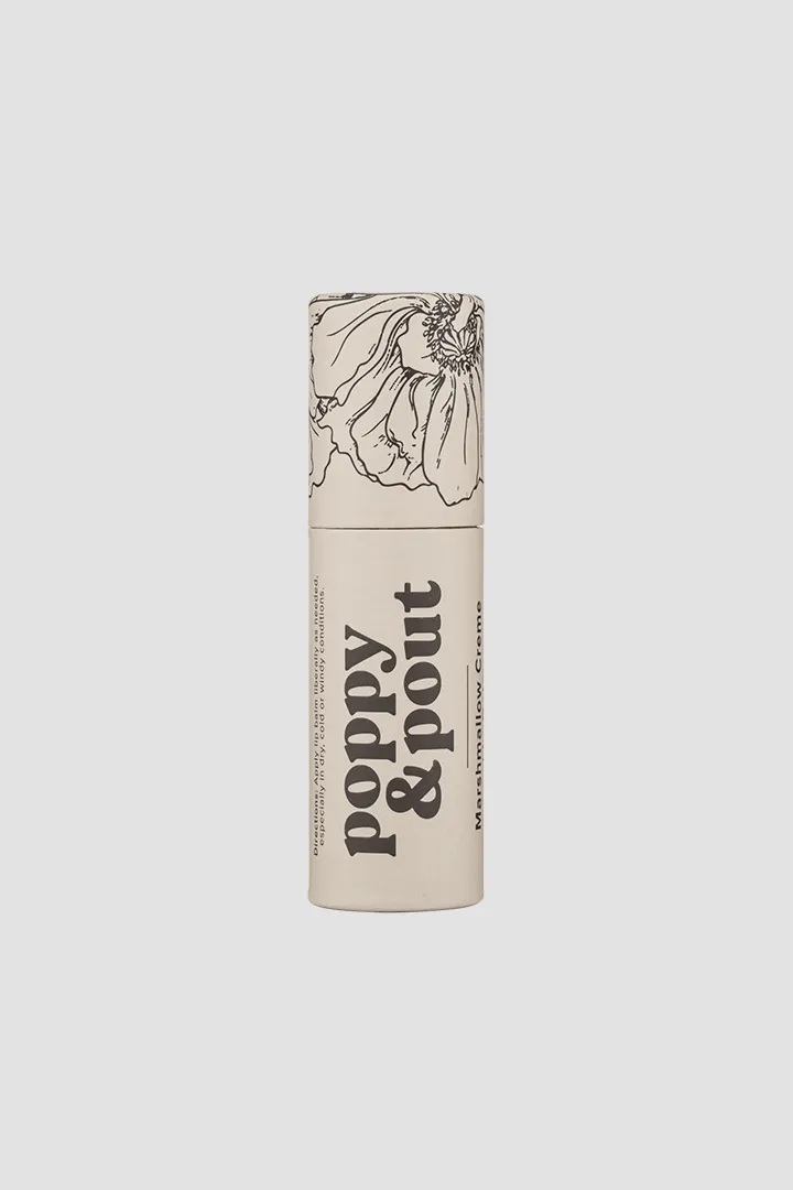 POPPY & POUT LIP BALM - MARSHMELLOW CREME