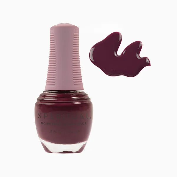 Sparitual Nourishing Lacquer Polish - Go Within - Deep Plum Creme - 15ML