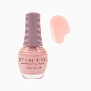 Sparitual Nourishing Lacquer Polish - Save The Silence - Pastel Peach Sheer - 15ML