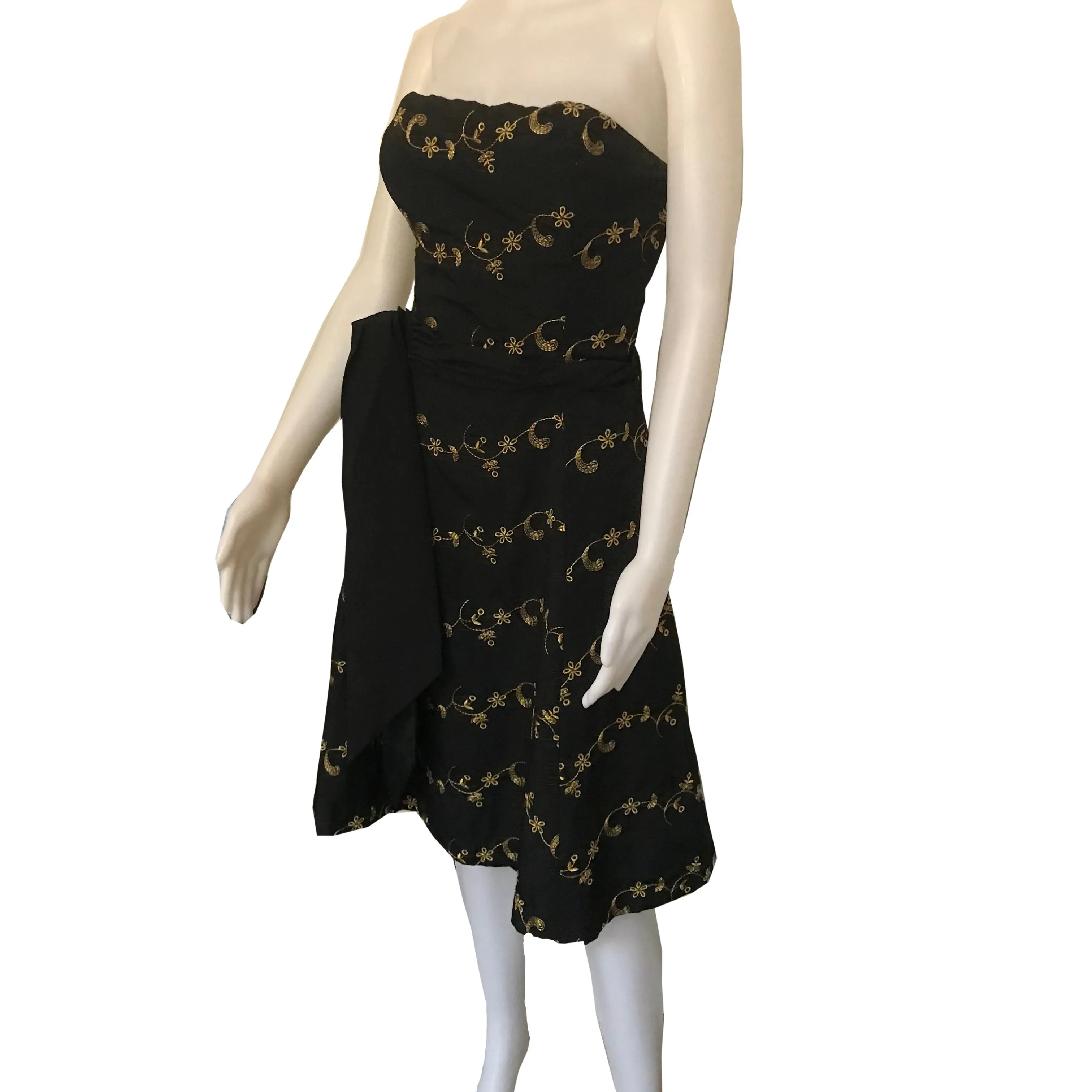 Vintage 1990s Betsey Johnson Strapless Cocktail Dress